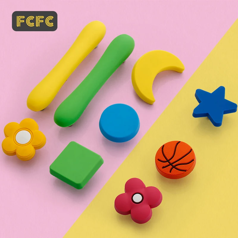Ручки и ручки мебели FCFC для детской комнаты Мультяшные мебельные с Луной