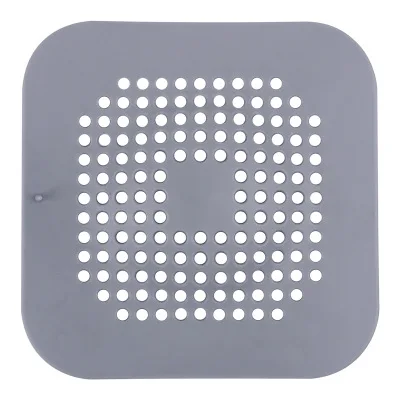 Grey Familysky Hair Catcher Bathroom Floor Drain Bath Stopper TPR Sink Strainer Home Pool Kitchen Vegetable Fruit Residue Filters - Цвет: Grey