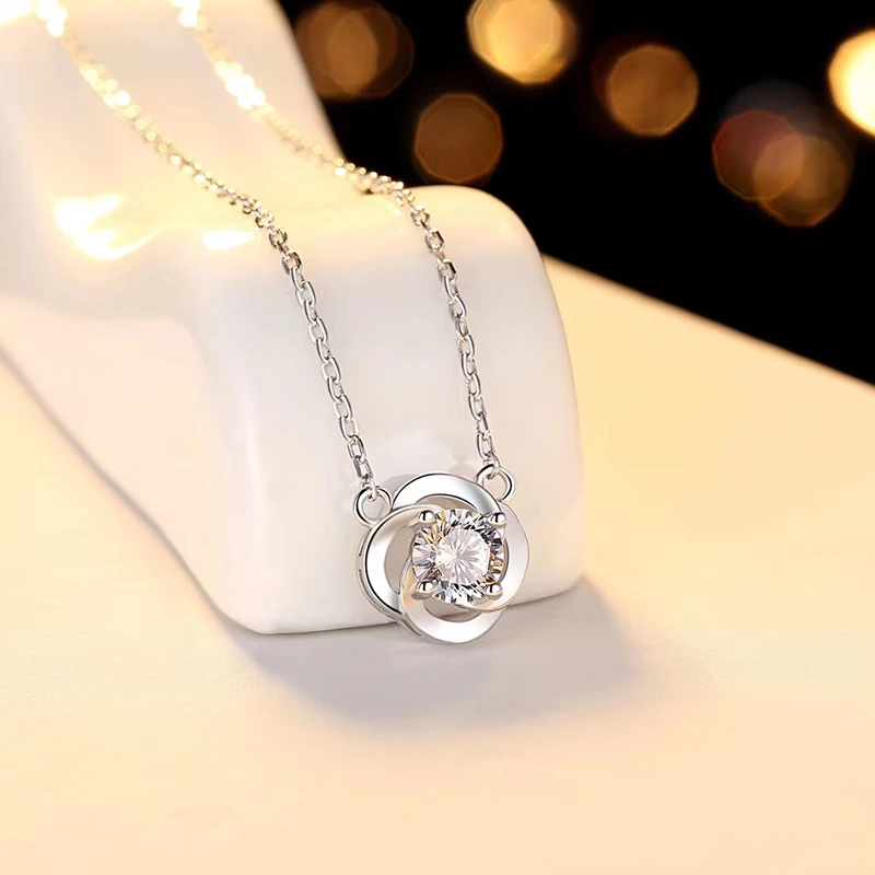 BOEYCJR 925 Silver 0.5ct F color Moissanite VVS Engagement Elegant