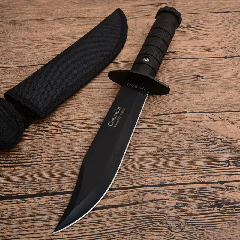 B Black ToughKeng тактический охотничий армейский нож с фиксированным лезвием ABS пластиковая ручка, прямой нож в стиле Боуи с оболочкой - Цвет: B Black