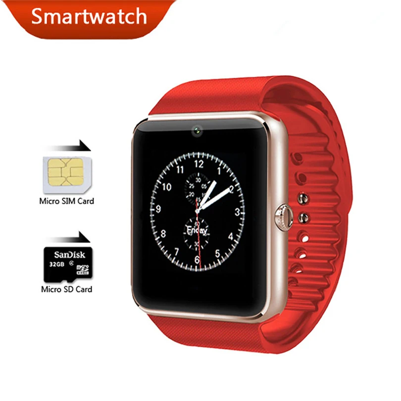 Умные часы GT08 Notifier поддержка Sim TF карты Bluetooth подключение Android телефон умные часы из сплава для Apple IPhone