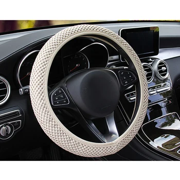 

6 Colors Car Steering Wheel Cover Breathability Skidproof Auto Covers Decor Fabric Durable Car Styling