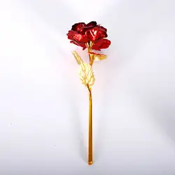 Горячее предложение 24K фольга золото позолоченный розы свадебные декорации цветок подарок на день Святого Валентина мама возлюбленная