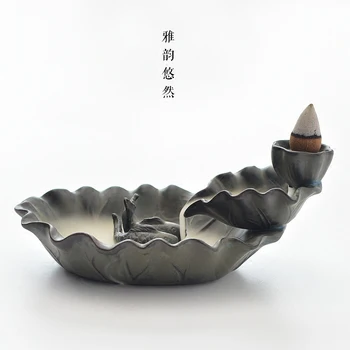 

Incense Burner Living Room Waterfall Ceramic Lotus Incense Burner Holder Buddha Encensoir Buddhist Supplies Decoration YY50IB