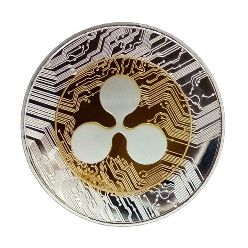 가상 동전 리플 컬렉션 기념 주화, 2 색 리플 동전, 합금 금 및 은, 40mm - AliExpress