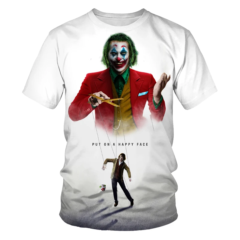 2020 tshirt men 3D Joker Men T shirts Printed Movie T-shirts Summer Short Sleeve Batman Round Neck Tops Casual Tees | Мужская одежда