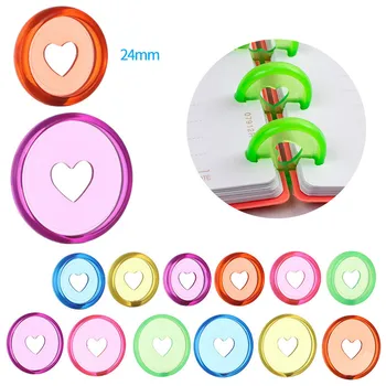 

24mm Transparent Color Plate Buttons Notebook zhuang ding quan Sheet Button Mushrooms Holes Hand Ledger Accessories