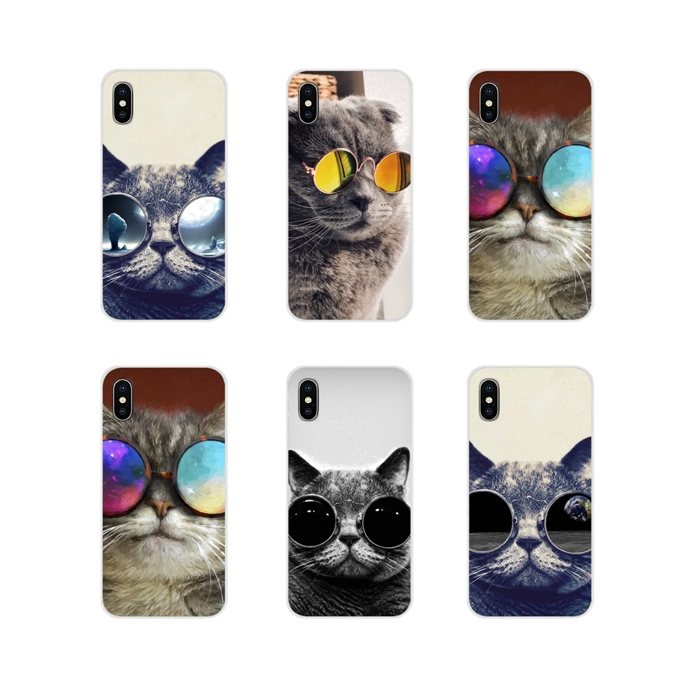 Прозрачные чехлы из ТПУ для Samsung A10 A30 A40 A50 A60 A70 Galaxy S2 Note 2 3 Grand Core Prime cool Kitten cat face с