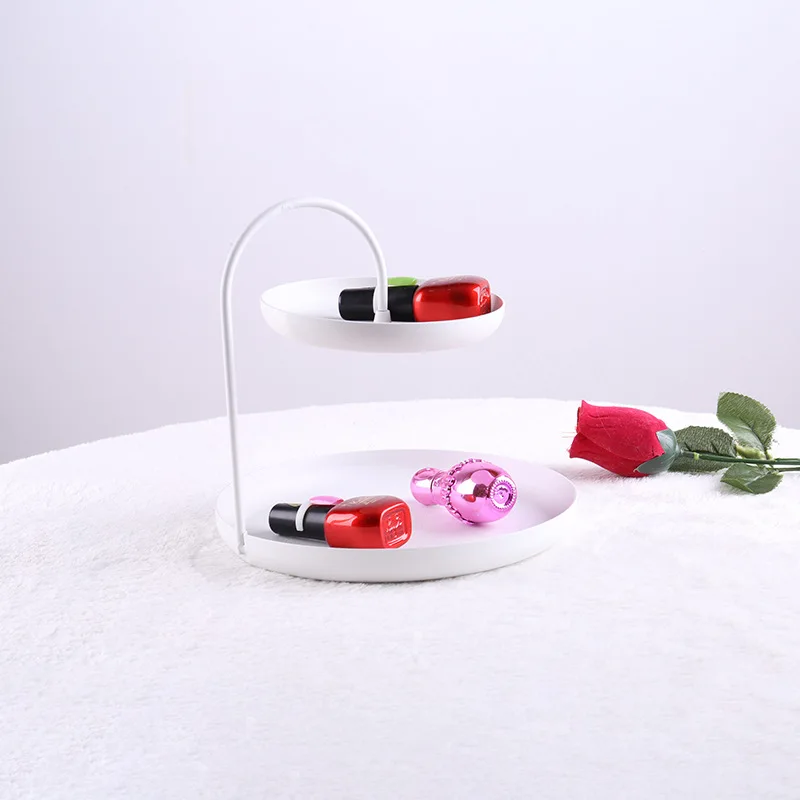 

Double Layer Jewelry Disc Desktop Creative Jewelry Cosmetics Storage Sanitary Ware Decoration Ring Entrance Key Tray