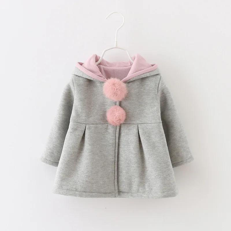 Детская куртка; сезон осень-зима; модная детская одежда; двубортная куртка с длинными рукавами и бантом для маленьких девочек