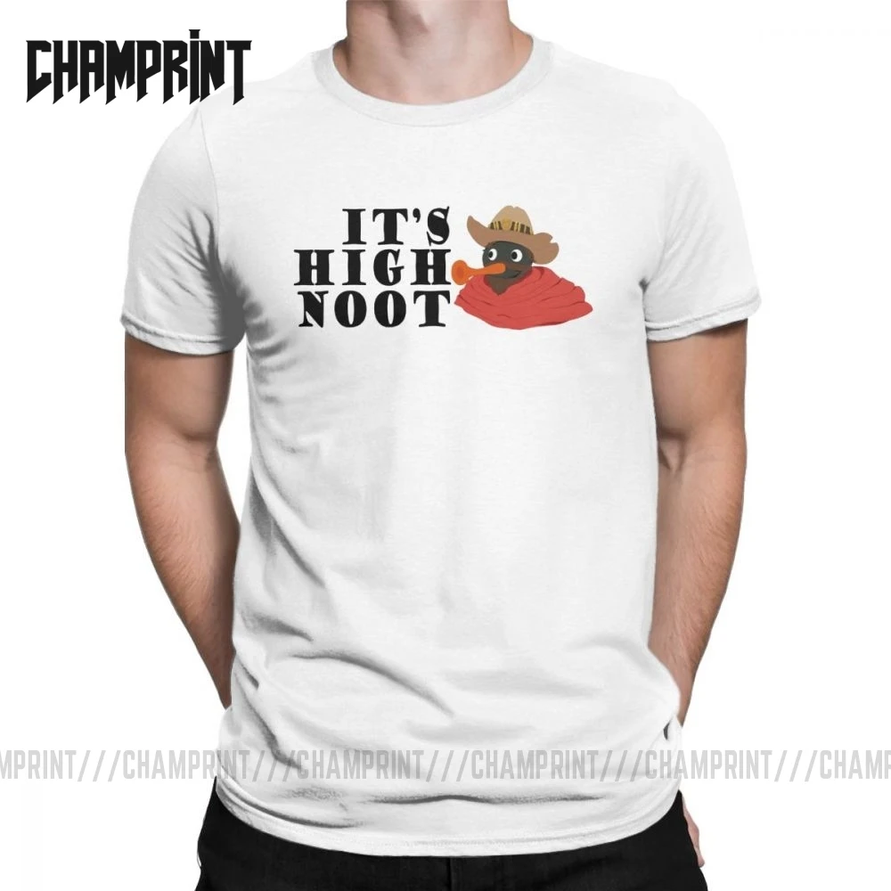 It's High Noot Pingu T-Shirt for Men Cotton T Shirt Penguin Series Meme Kids 80s 90s Retro Cute Short Sleeve Tees Original Tops | Мужская