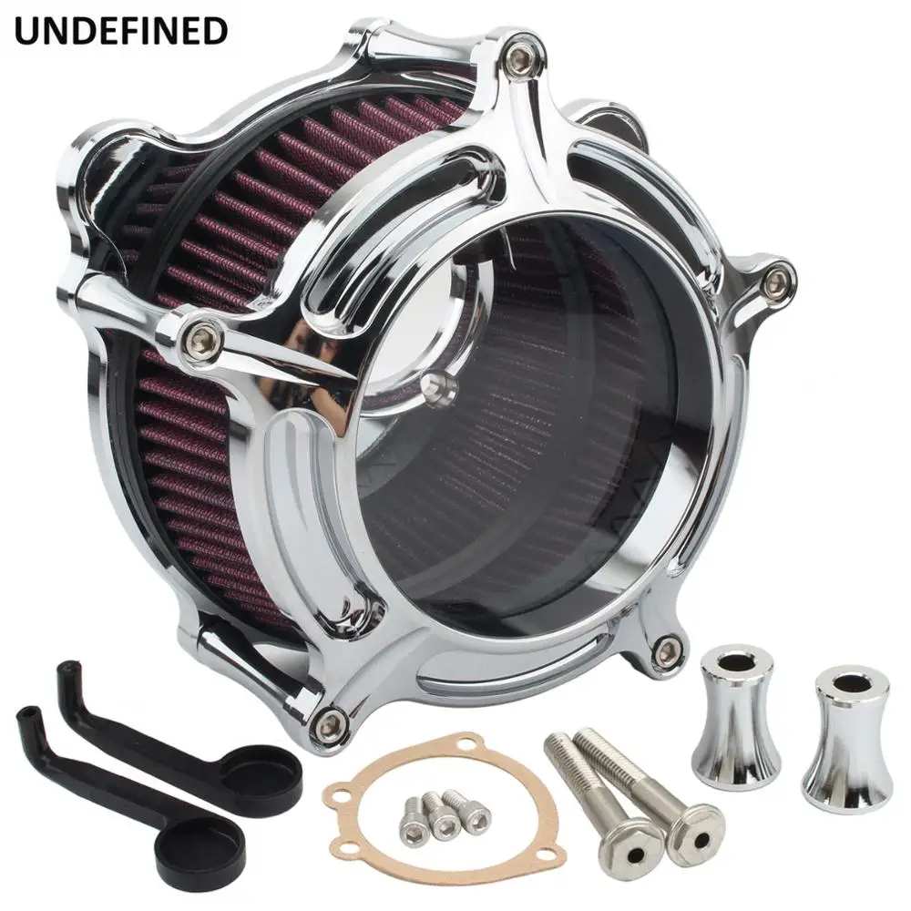 Clear Motorcycle Air Cleaner CNC Aluminum Air Filter Intake For Harley Touring Road King 93-07 Dyna FXR 93-17 Softail 1993-2015