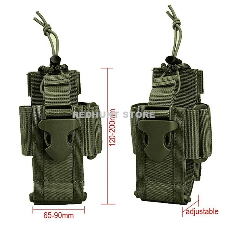 Adjustable Tactical Radio Holder Bag Molle Two Way Radio Holster Pouch Holder Nylon Duty Storage Case Walkie TalkieBag 5