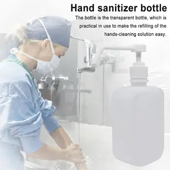 

500mL New Hand Sanitizer Bottle Empty Square Soap Dispenser Bottle Refillable Liquid Hand Soap Dispenser For Bathroom Kitchen