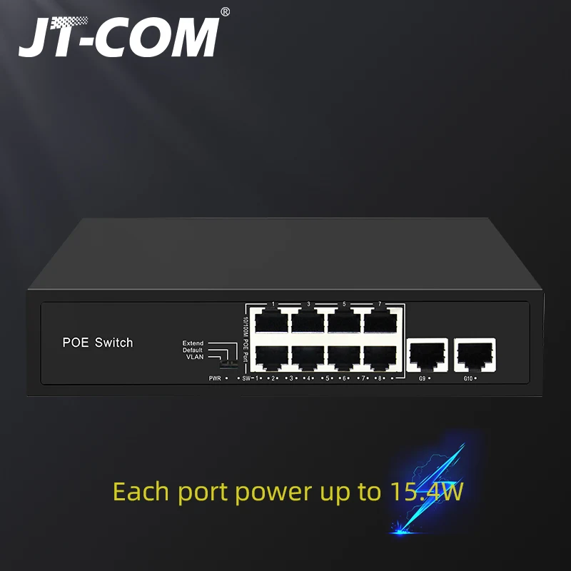 Сетевой коммутатор POE 48 В Ethernet с портами 10/100/1000 Мбит / 5/6/8/10 IEEE 802.3af at Подходит для IP