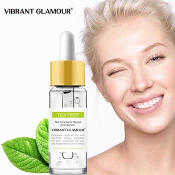 

VIBRANT GLAMOUR Tea Tree Acne Eliminating Face Serum Remove Acne Scar Shrink Pores Oil Control Skin Care Whitening Moisturizing