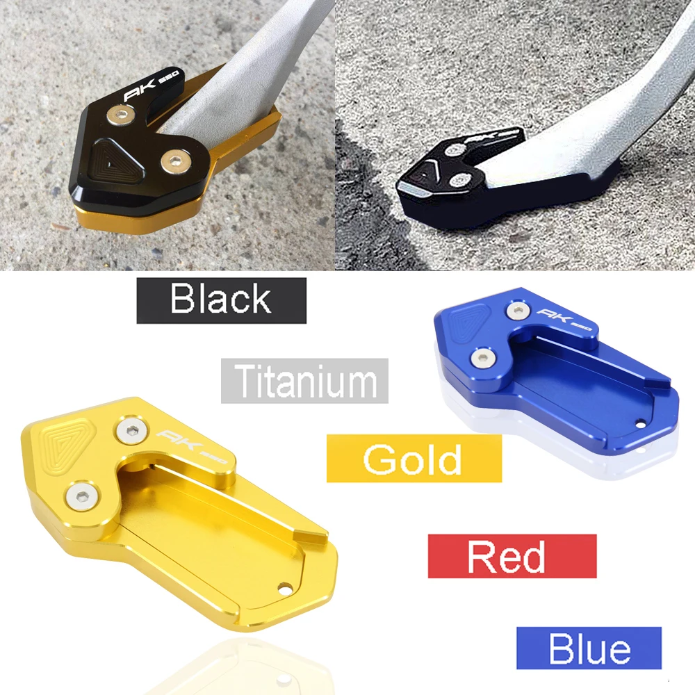 

For KYMCO AK550 AK 550 Motorcycle Modified Side Stand Pad Enlarger & Kickstand Side Auxiliary 2022 2021 2020 2019 2018 2017