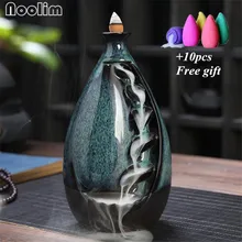 Новая керамическая курильница для благовоний горелка большого размера ремесла украшения дзен водопад благовония держатель для Рожков+ 10 шт Бесплатные конусы