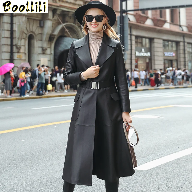 

Пальто Boollili из натуральной овечьей кожи женская одежда 2023 натуральная кожаная куртка женская элегантная ветровка Женская куртка