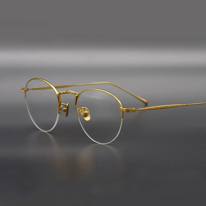

Titanium Glasses Frame Women Men Retro Half Frame Optical Myopia Spectacles Prescription Eyeglasses Frames Clear Eyewear Oculos
