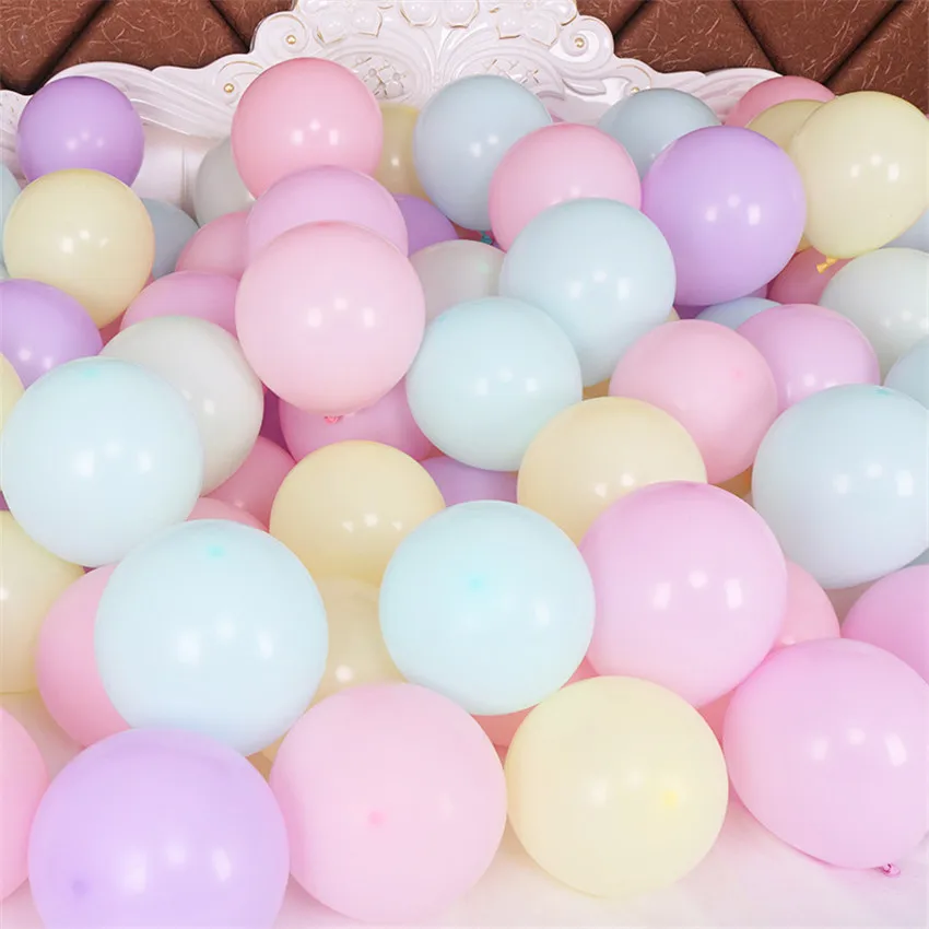 100 шт утолщаются 10 дюймов Макарон латексные гелиевые шары конфеты цвет шары Свадьба для девичника вечерние события Декор ко дню рождения - Цвет: Mixed color
