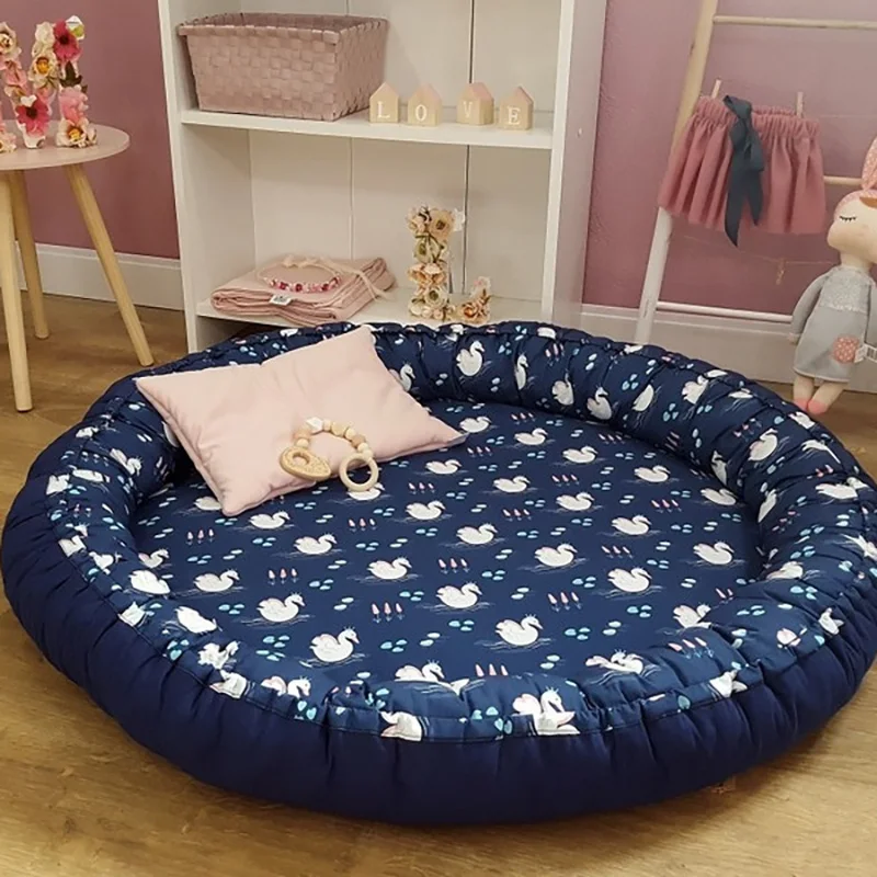 Портативный игровой коврик для новорожденных детская кроватка с двойной