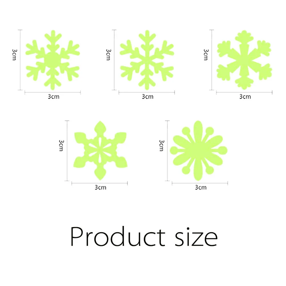 50 шт./лот светится в темноте настенные стикеры снежинки окно Детская комната Рождество стикеры флуоресцентные новогодние обои DIY/d