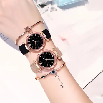 

Watch Women Galaxy Watch Fashion Women Leather Casual Watch Luxury Analog Quartz Starry Sky Wristwatch reloj mujer часы женские