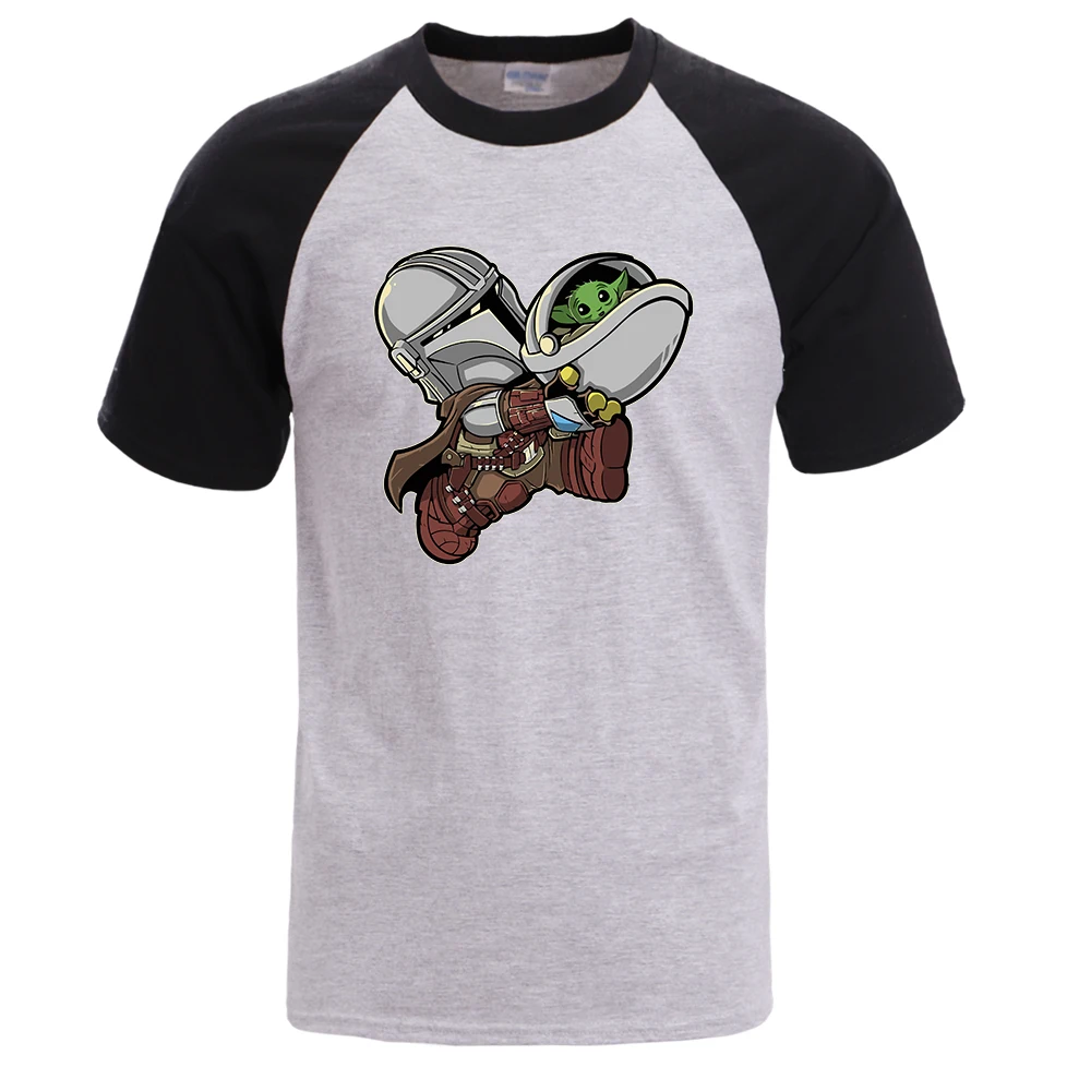 

Star Wars Baby Yoda Men Raglan T Shirt Cartoon Summer Tshirt Male Star Wars Short Sleeve Cotton Tops Tees Sportswear Vader Shirt
