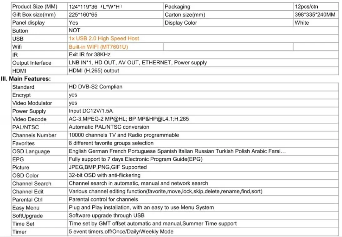 H.265 HEVC PVR готовый Dvb S2 USB ТВ-тюнер цифровой ТВ-бокс Бесплатный кабельный приемник спутниковый ТВ-приемник встроенный Wifi Youtube AV Out