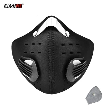 

WOSAWE Protective Anti-fog Mask PM2.5 Anti-Pollution Mask Filter Dust Mask With Filter Bicycle MTB Breathable Face Mask