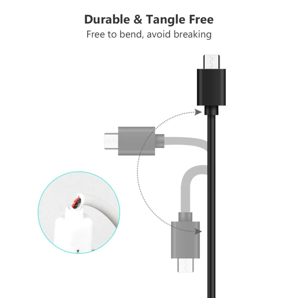 Micro USB Cable Fast Charging Wire For Earphone Android Mobile Phone Charging Cable Micro USB Cord