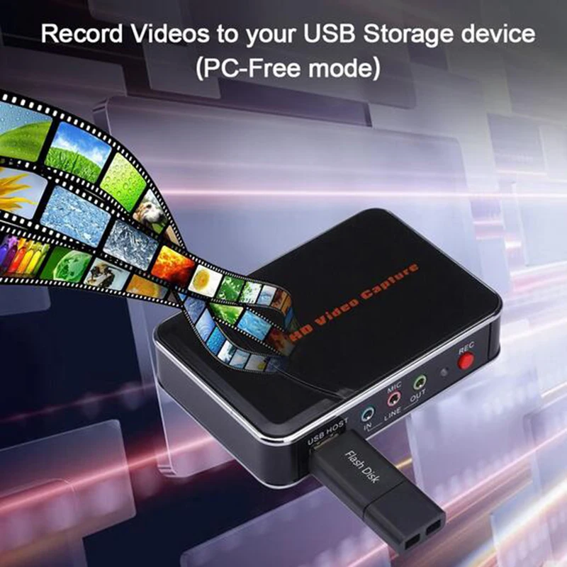 KuWFi HD игра захват видео 1080P HDMI YPBPR Регистраторы для XBOX One/360 PS3 /PS4 с одним кликом ПК не