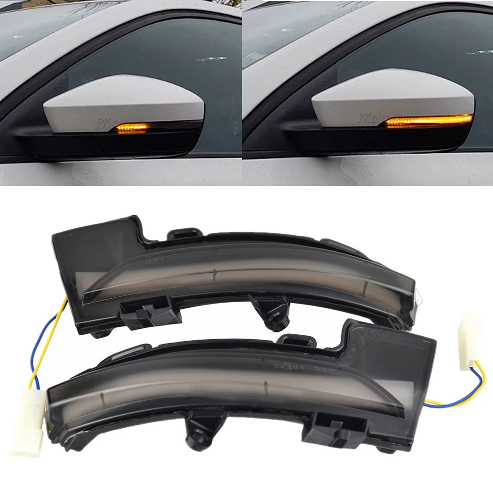 2x светодиодные динамические поворотники для Skoda Octavia Mk3 5E 2013 2014 2015 2016 2017 2018