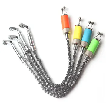 

4 Pcs Bite Indicator Flexible Fishing Swinger Rigging Adjustable Tool Outdoor Alarm Bobbins Carp Finders Metal Chain Underwater
