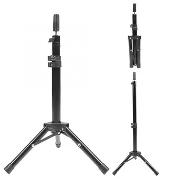 

Adjustable Height Wig Stand Stainless Steel Hairdressing Training Wig Head Mold Holder Floor Bracket Tripod Hair Styling Tools