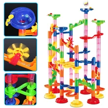 29-105 шт DIY лабиринт, Шариковая дорожка строительные блоки Строительные мраморные гонки Запуск трубопровода блоки игрушки для детей Подарки