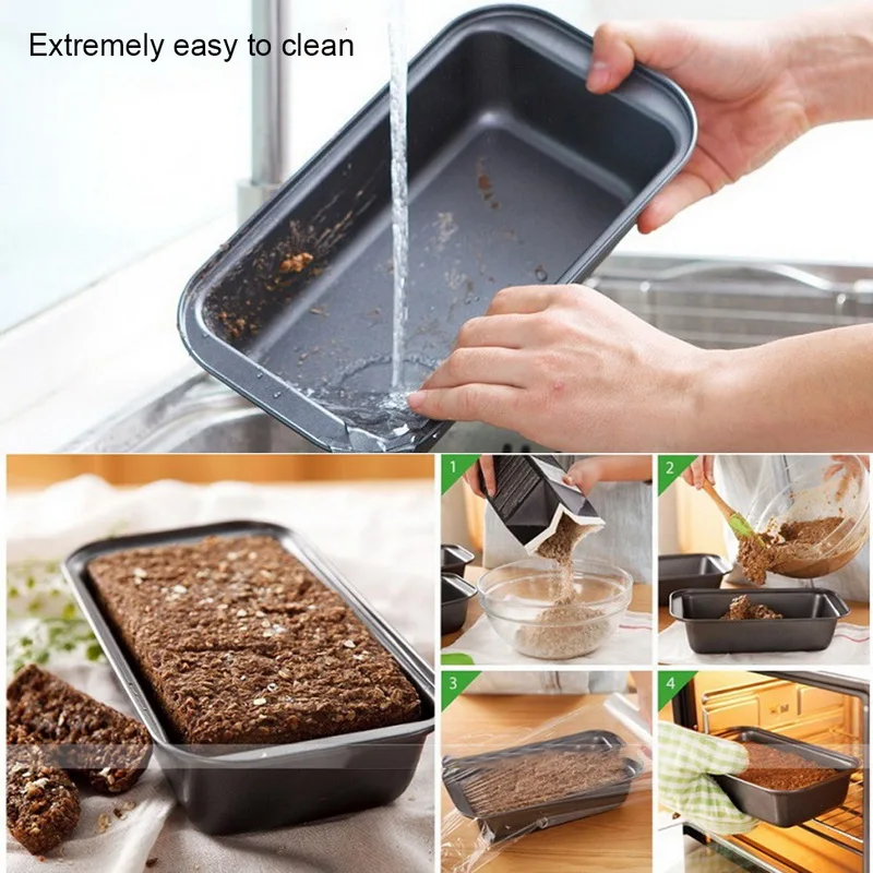 DIY Non-stick Cake Baking Tray Carbon Steel Toast Mold Cake Pan Set Bakery Oven Baking Tray Portable Tool Home Kitchen Tool