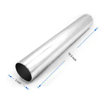 

Car Silve Cold Air Intake Tube Injection Pipe 3inch 76MM Aluminum Filter Kit