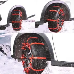 10 chaînes antidérapantes pour pneus de voiture, hiver, neige, roue, câble, ceinture, urgence extérieure, hiver 