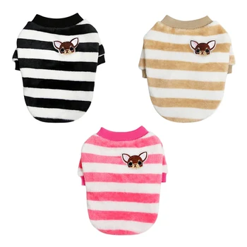 

Cute Plush Pet Dog Clothes Round Neck Warm Winter Fleece Dog Clothes For Small Dogs Puppy Dog Clothing Chihuahua Clothes S-2XL