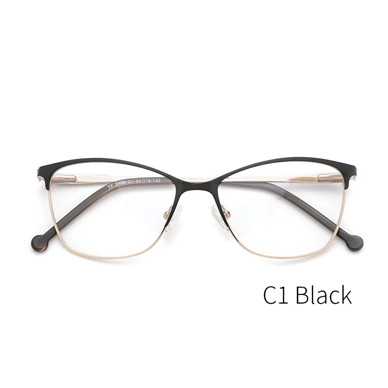 Metal Women Glasses Frames Optical Prescription Glasses Frame Clear lens Eyewear