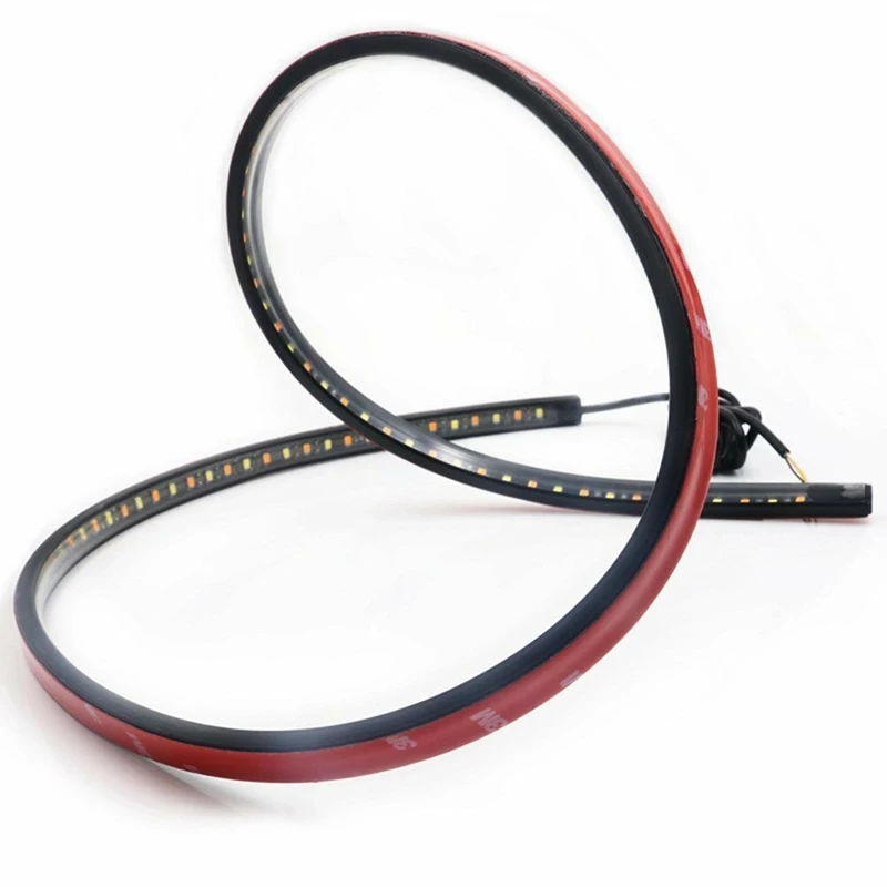 2 шт. Универсальный 4" 120-SMD белый/желтый двойной Цвет гибкий светодиодный полосы света DRL Рабочий стол шаг Настенные светильники для грузовики-внедорожники 12V