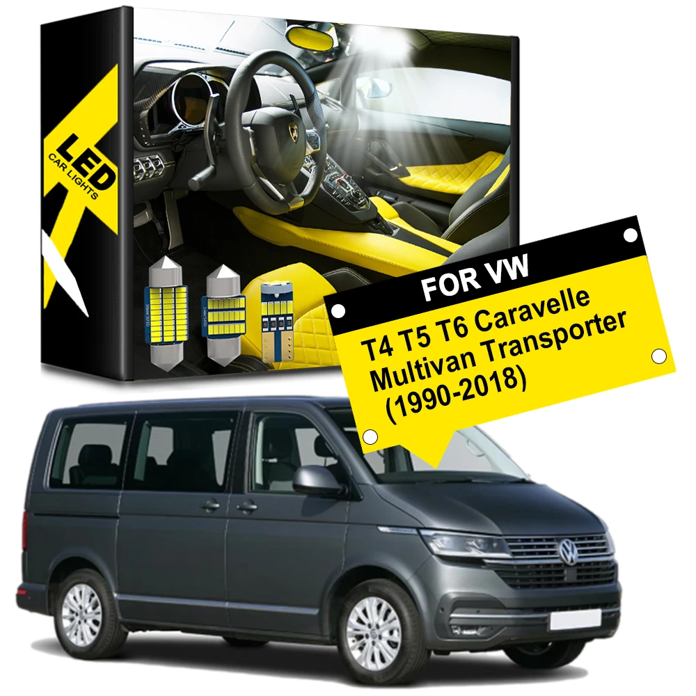 100 White Error Free Canbus Led Interior Dome Trunk Lights Kit For Vw