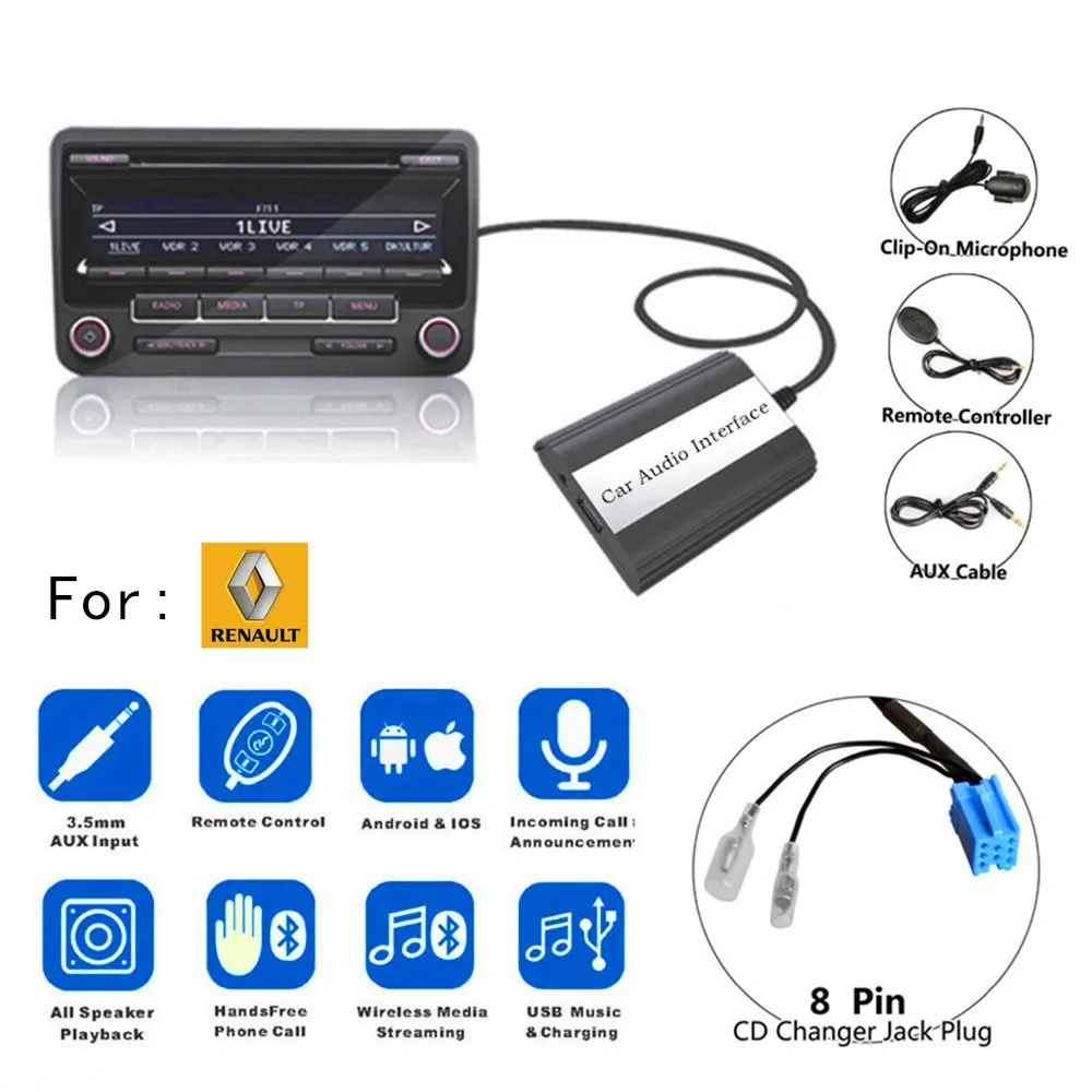 DOXINGYE USB AUX Bluetooth автомобильное радио цифровой адаптер для смены CD MP3 музыкальный