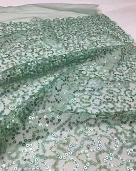 

Jolin-56.6832 Hot selling african sequins lace fabric tessel fringel embroidered tulle mesh lace fabric