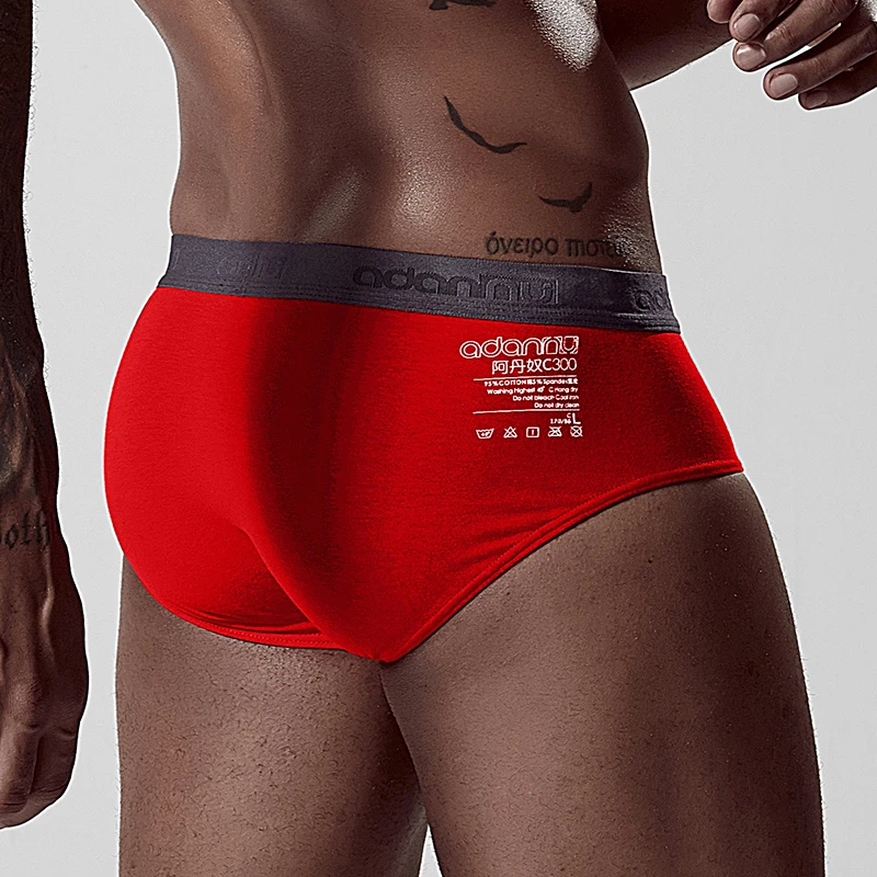 ADANNU Brand Men Underwear Boxer Modal Breathable Comfortable Underpants Male Panties Cueca Tanga Men Boxers Shorts Calzoncillo - Цвет: AD305-red