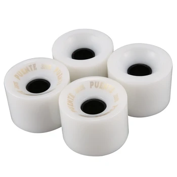 

PUENTE 4Pack Skateboard Wheels PU Wearable Flexible Durable 70X51mm Skateboard Rebuilding or Repair Kit