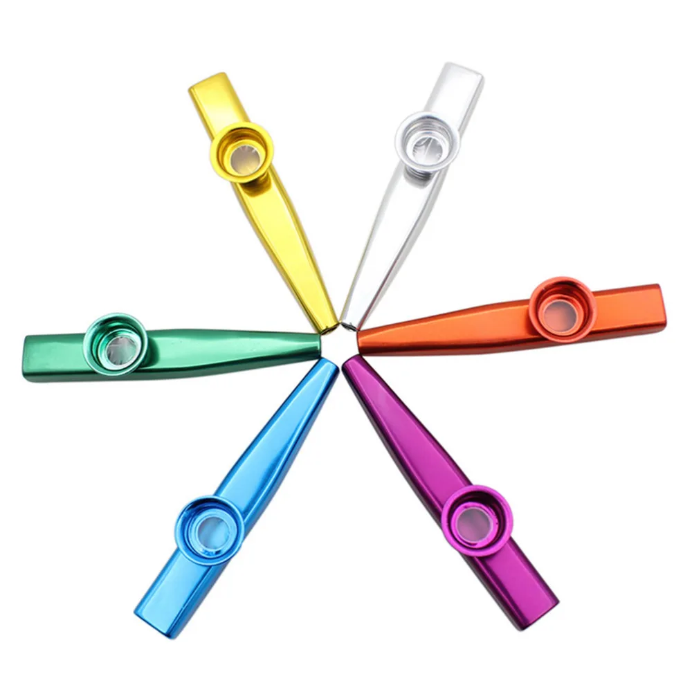 Metal Kazoo Harmonica Mouth Flute Kids Party Gift Kid Musical Instrument With Flute Diaphragm