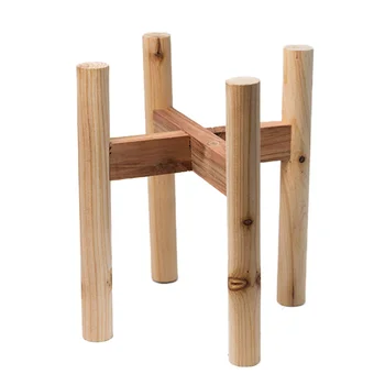 

Plant Stand Wood Flower Pot Holder Indoor Potted Rack Display Potted Rack Modern Home Decor(Wood Color/Dia15,Height22)